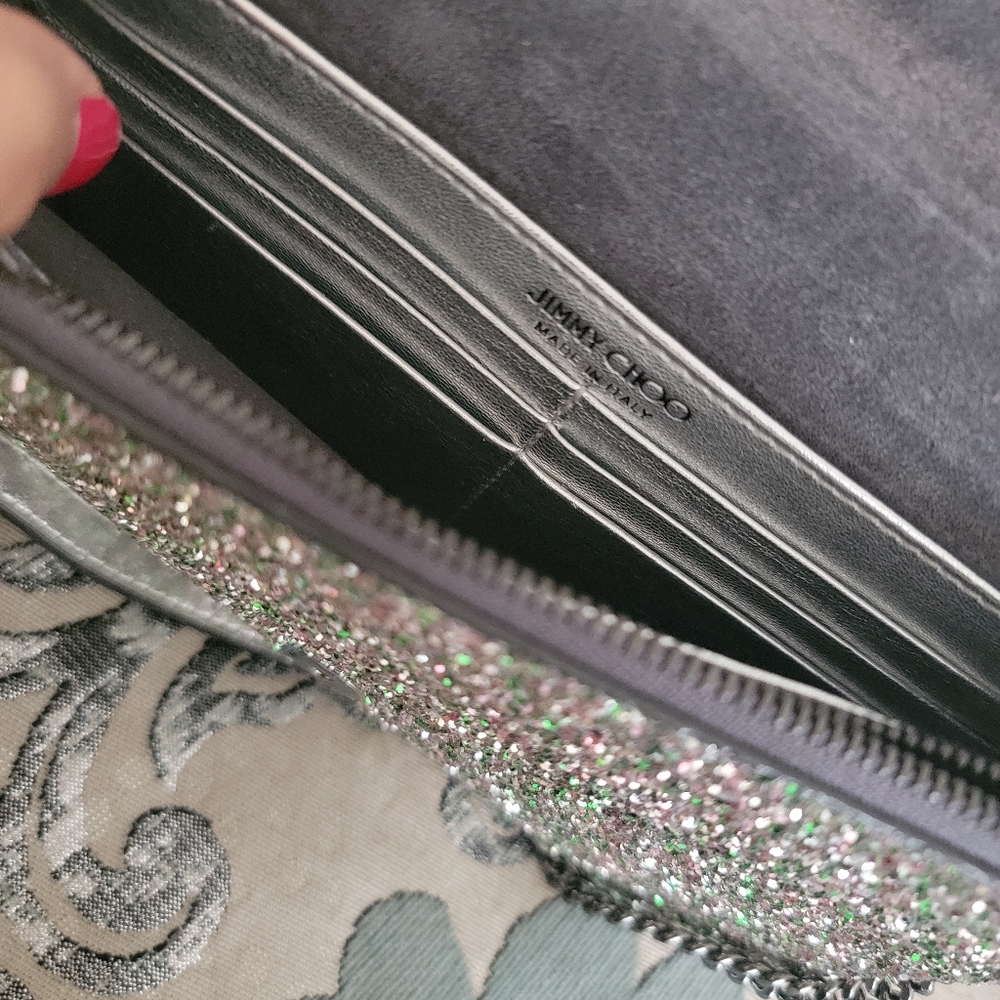 Jimmy Choo Palace Glitter Crossbody/Clutch Bag In Pep… Gem